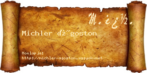 Michler Ágoston névjegykártya